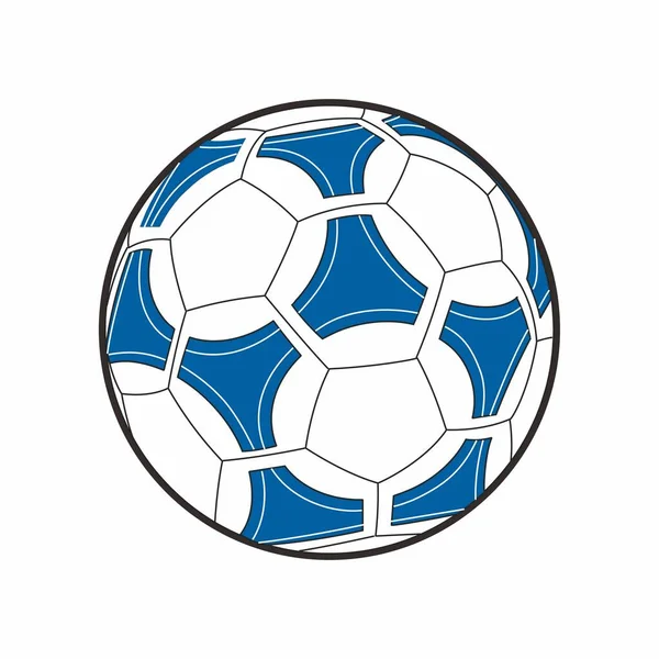 Fußball Oder Fußball Auf Weißem Hintergrund Flache Sport Illustration — Stockvektor