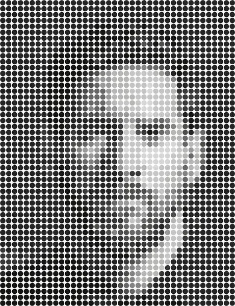 Messi, PSG ve Arjantin milli takımında forvet olarak oynuyor. Noktalı vektör illüstrasyonu