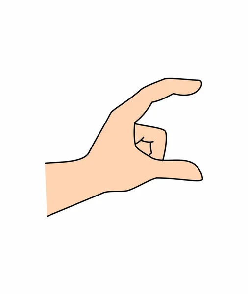 Gest Ręki Bardzo Bolał Rodzaje Ilustracji Wektora Znaków Ręcznych — Wektor stockowy