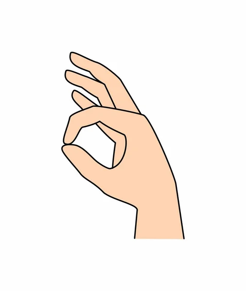 Hand Gest Jag Typer Handtecken Vektor Illustration — Stock vektor