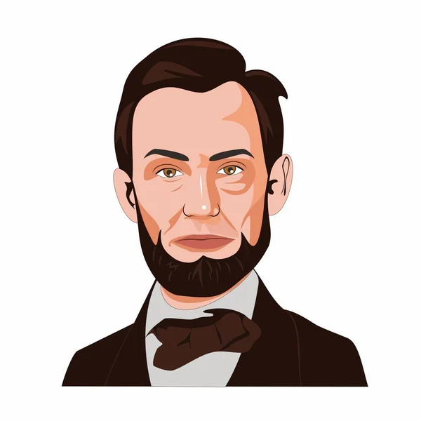 Abraham Lincoln Elnök Portréja — Stock Vector
