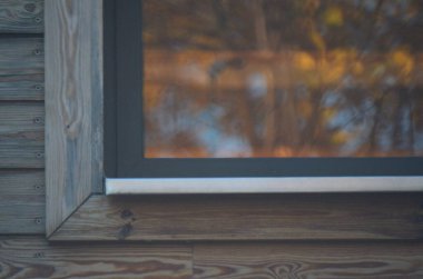 Ahşap Ev Penceresi Yansımaları Arkaplanı
