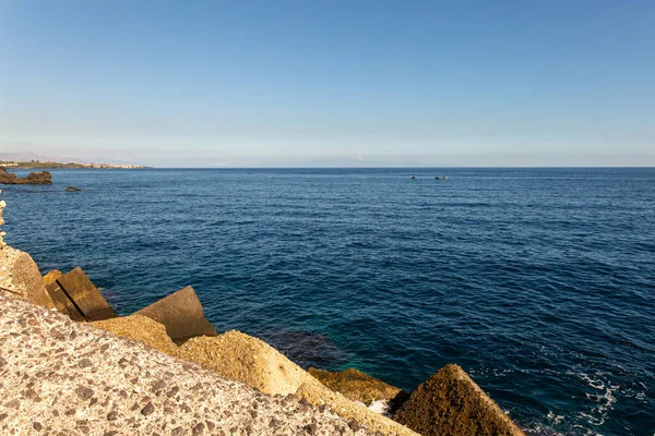 Côte Splendide Mer Bleue Sicile — Photo