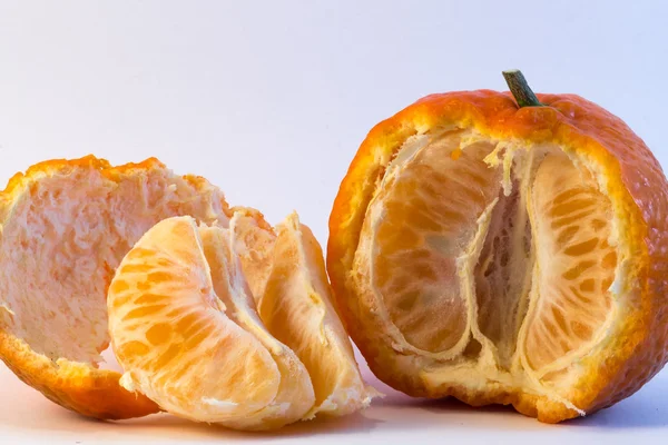 La mandarina pelada — Foto de Stock