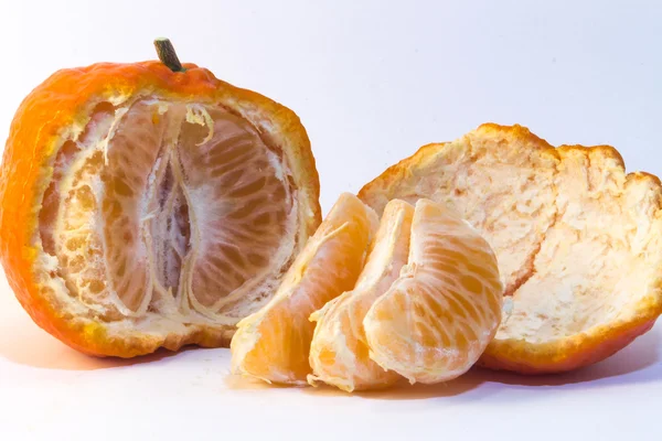 La mandarina pelada — Foto de Stock