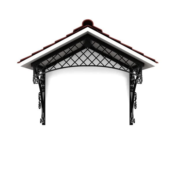 Forged canopy over the entrance