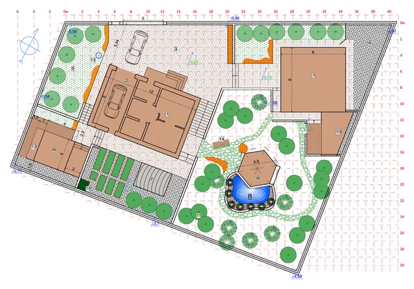 Plano de terra de jardim —  Vetores de Stock