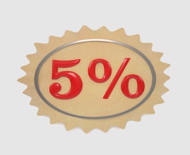 Discount leather Illustration with 5%
