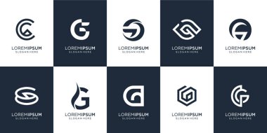 Lüks, ilham, soyut iş için G harfi logo dizaynı. Premium Vektör