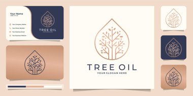 Düşük yağlı, kadınsı ve modern bir ağaç. Spa salonu için logo uygun, cilt kılı, güzellik, butik ve kozmetik, şirket. Premium Vector