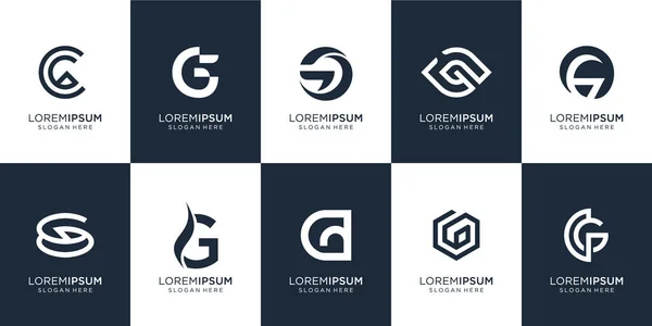 Lüks, ilham, soyut iş için G harfi logo dizaynı. Premium Vektör