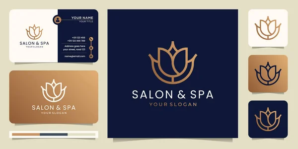 Kadın güzellik salonu ve spa hattı sanat monogramı şekilli logo. Güzellik, lüks kaplıca tarzı. Logo tasarımı, simge ve kartvizit şablonu. Premium Vektörü