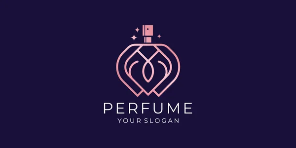 rose gold Luxury Perfume Logo Template Design premium.premium vector