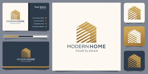 Logotipo Imobiliário Logotipo Casa Moderna Propriedade Logotipo Casa Casa Construção — Vetor de Stock