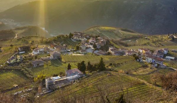 Purano Valpolicella Nın Tepesinden Bir Görüntü Valpolicella Şarabı Üretimi Için — Stok fotoğraf