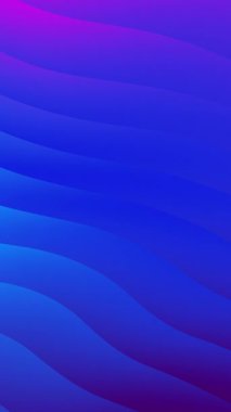 Mavi ve mor tonlarda akan hareketle soyut dalga arkaplanı pürüzsüz. Dijital, kurumsal ve sosyal medya kullanımı için modern teknoloji tarzı dikey animasyon.