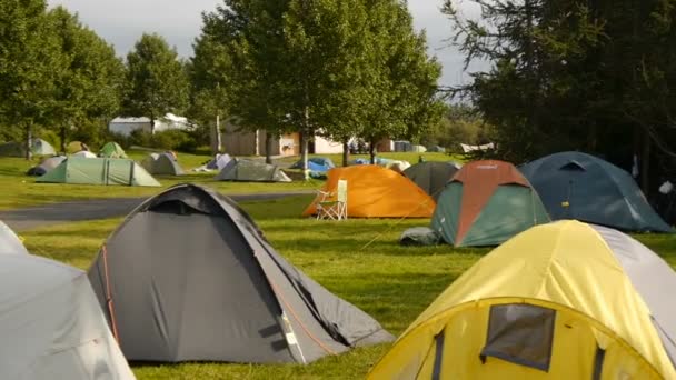 Reykjavik hostel campingplätze, island — Stockvideo