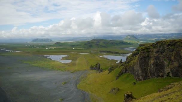 Panorama de la costa sur de Islandia . — Vídeo de stock