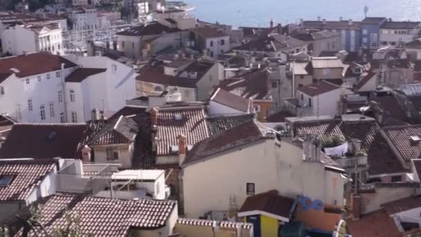 Red roof Mediterranean city — Stock Video