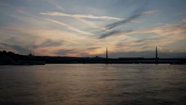 Γέφυρα Golden Horn του μετρό — Αρχείο Βίντεο