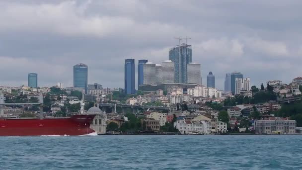 Floating ship. Bosphorus. — Stock Video