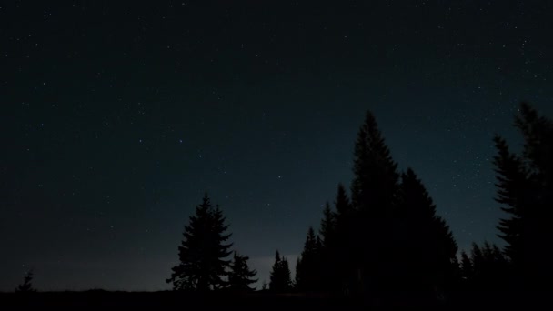 Timelapse рухомих зірок в нічному небі — стокове відео