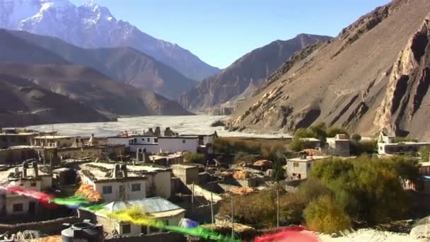 Manang, village a Himalájában magasan — Stock videók