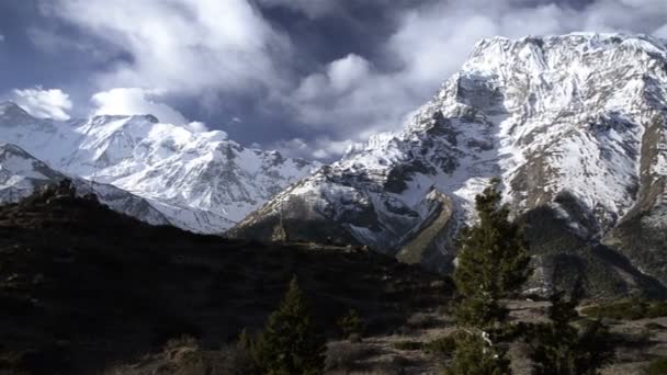 Utsikt över Annapurna berget — Stockvideo