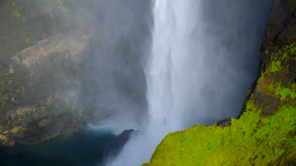 瀑布豪伊瀑布，冰岛 — 图库视频影像