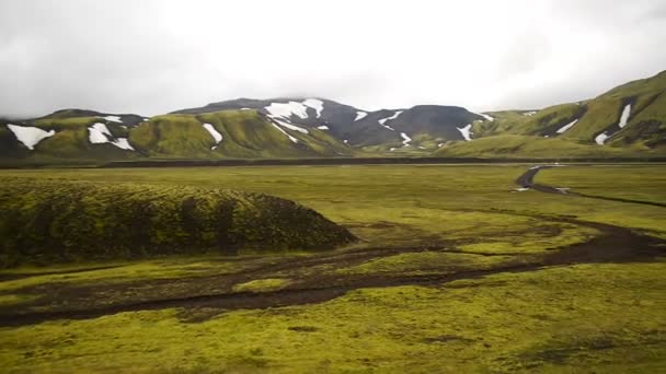 Panorama z hor na Islandu — Stock video