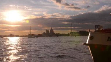 Güzel gün batımı San Marco bay. Venedik. İtalya.