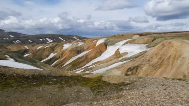 Панорама гір в Landmannalaugar, Ісландія — стокове відео