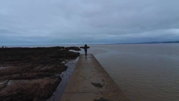 Promenade Hivernale Sur Plage Exmouth 2019 — Video