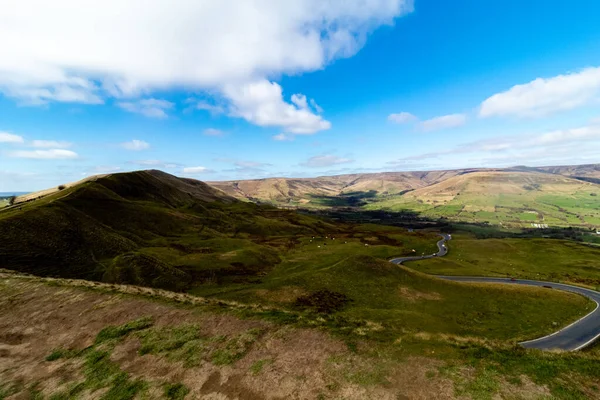 Viaje Largo Cordillera Peak District Mam Tor Losehill Pike Wards — Foto de Stock