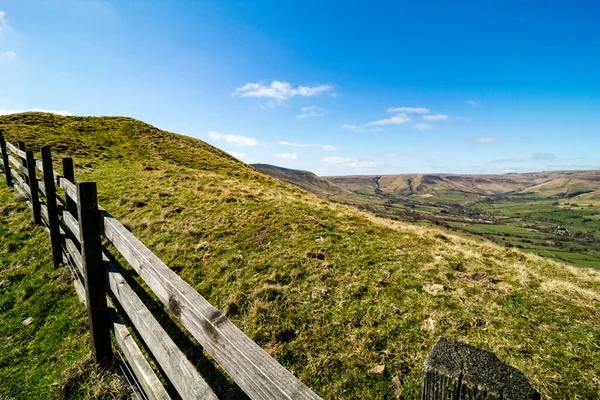 Ein Ausflug Entlang Der Bergkette Peak District Vom Mam Tor — Stockfoto