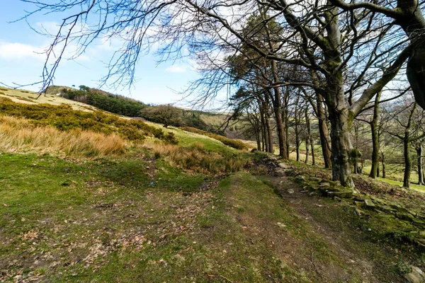 Peak District England Viaje Regreso Desde Losehill Pike Ciudad Hope — Foto de Stock