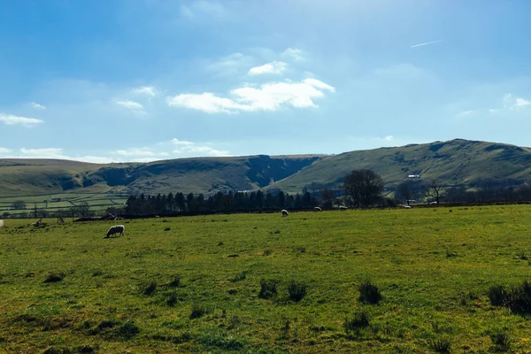 Peak District Inglaterra Viagem Volta Losehill Pike Para Cidade Hope — Fotografia de Stock