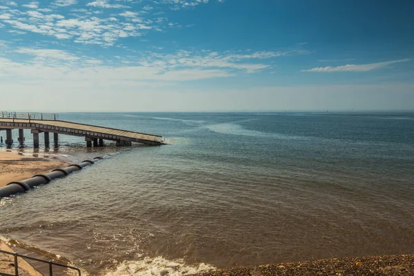 Exmouth Beach Con Bassa Marea Mattino — Foto Stock