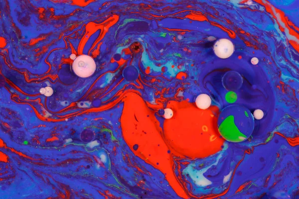 Overflows Bubbles Acrylic Paint Liquid Many Colors — kuvapankkivalokuva