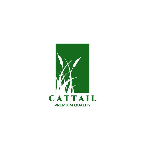 Cattails Logo Vektör İllüstrasyon Tasarım Vintage Doğrusal