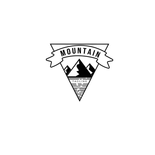 Mountain Adventure Wild Logo Vektori Kuvituksen Suunnittelu Vintage Emblem — vektorikuva