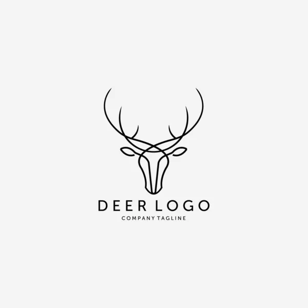 Geyik Avı Yaban Hayatı Logosu Vektör İllüstrasyon Tasarım Şablon Sanatı