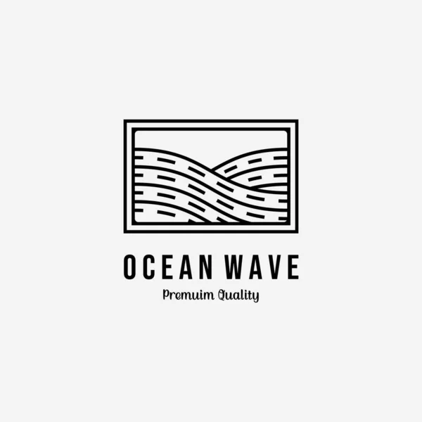 Μινιμαλιστική Ιδέα Του Wave Logo Διάνυσμα Εικονογράφηση Σχεδιασμός Της Γραμμικής — Διανυσματικό Αρχείο