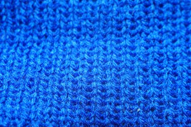 Kumaş mavi. Eski örgü, doku, arka plan, yakın çekim