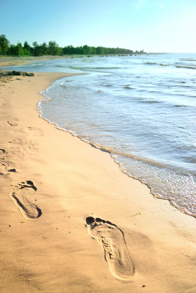 Pegada na areia — Fotografia de Stock