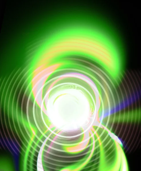 Soyut resim spiraller, yeşil dalgalar ve plazma. Fractal sanat grafik