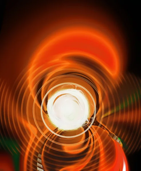 Abstracte figuur uit spiralen, oranje golven en plasma. Fractal Kunst graphics — Stockfoto