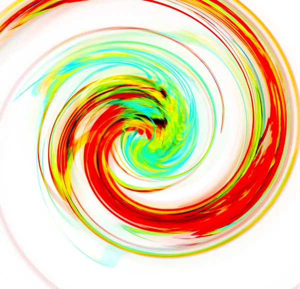Beyaz arka plan üzerinde soyut fullcolor sarmal bir karmaşık filamentary yapıya sahip. Fractal sanat grafik.