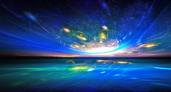 şaşırtıcı dünya yaşadığı gizemli yabancı günbatımı görünümünde