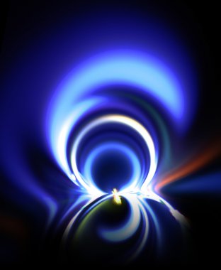 Abstract figure from spirals, blue waves and plasma.Fractal art graphics